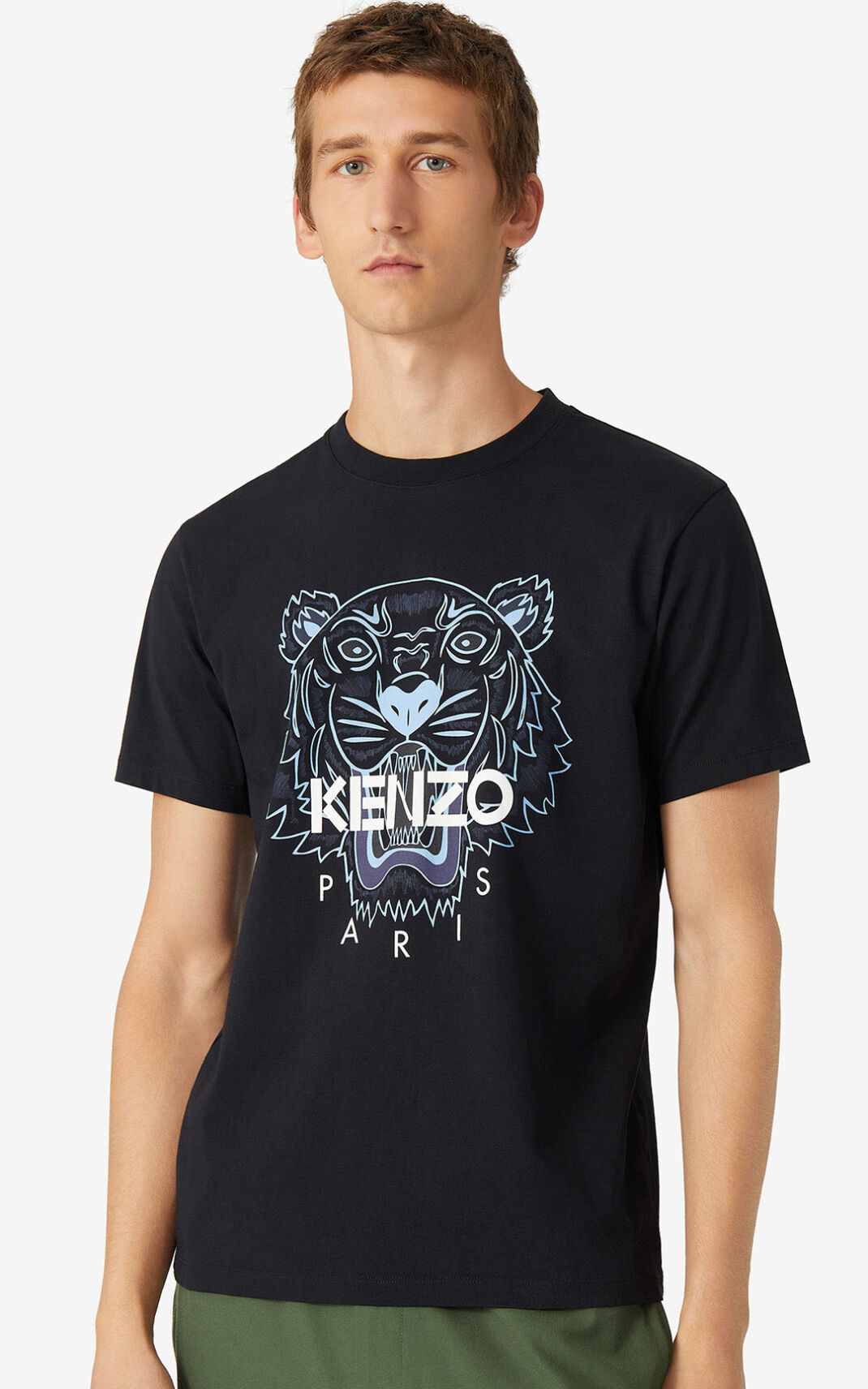 Kenzo Tiger Moška Majice Črna SI-3199741